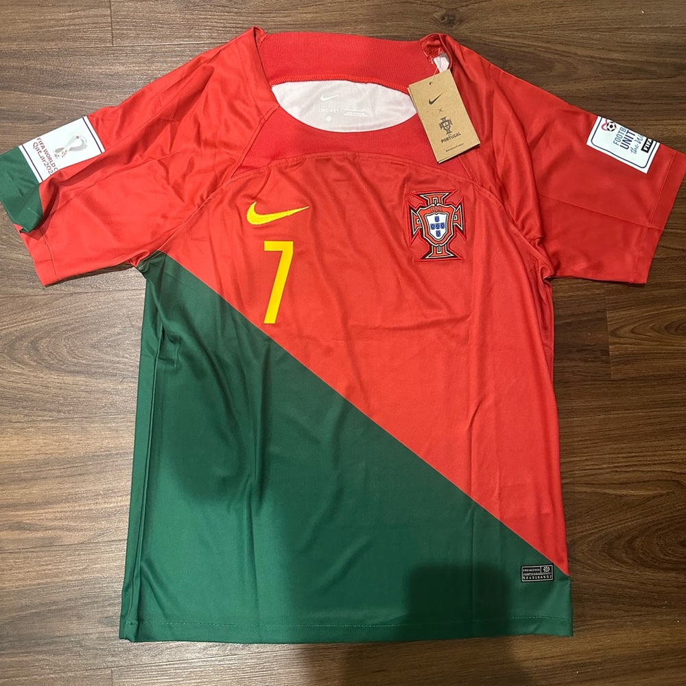 Nike Portugal National Team Cristiano Ronaldo World Cup 2022 Jersey.